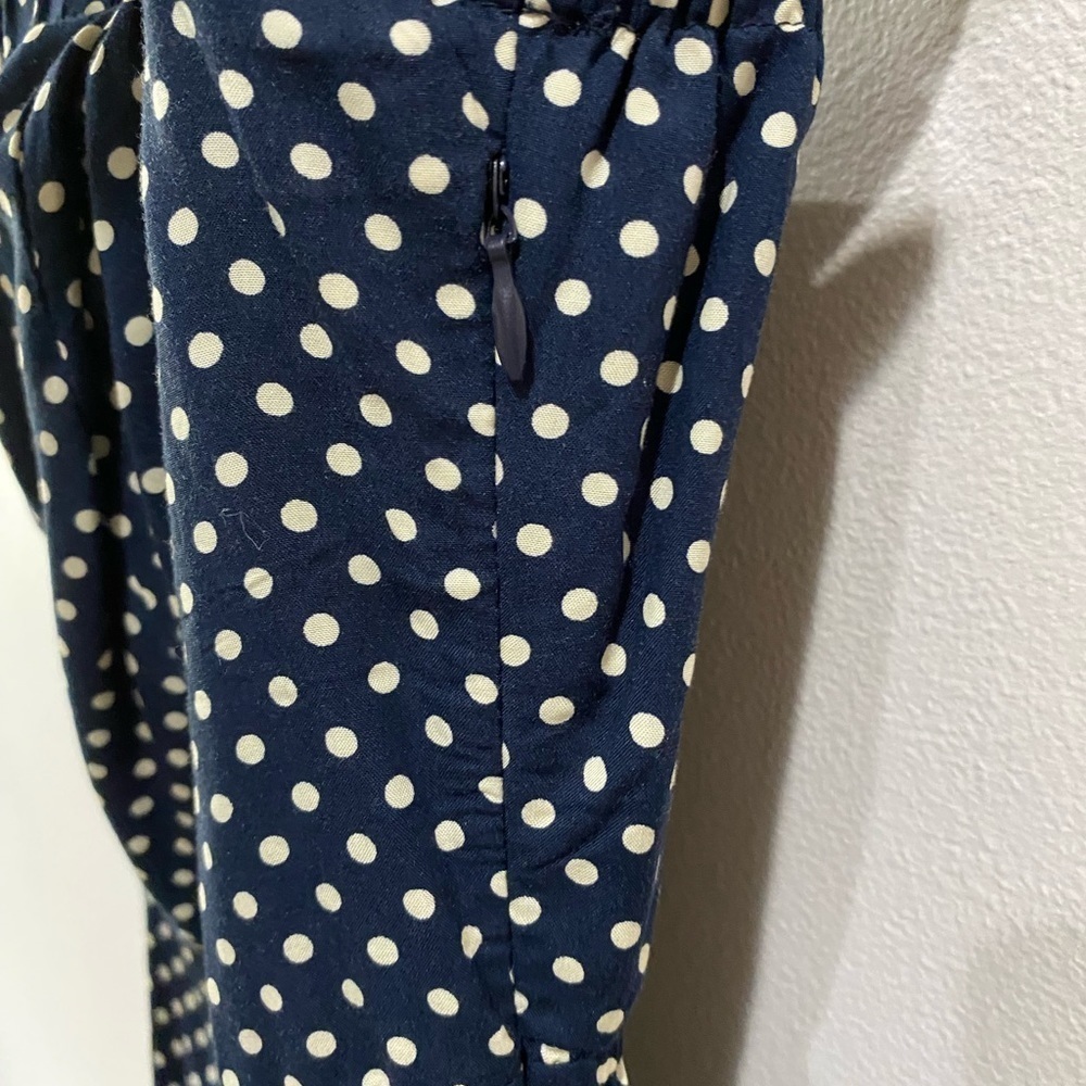 Lulu's Navy Polka Dot Off-Shoulder Maxi Dress - Picture 10 of 11